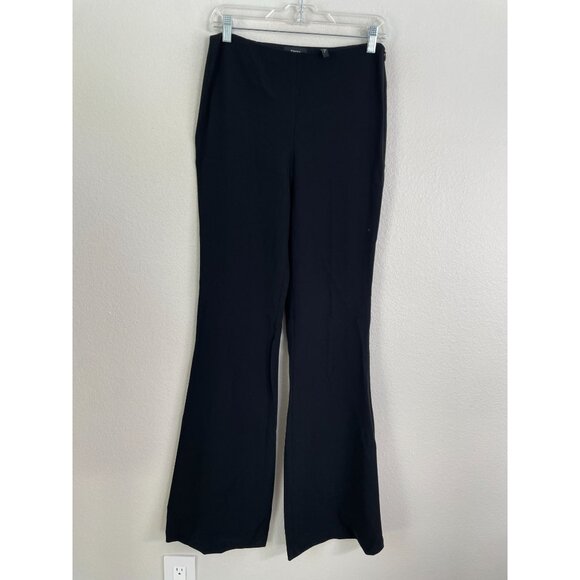 Theory Womens 4 Black Demitra Flared Pants High Rise Trousers Career Work Office - Picture 1 of 8